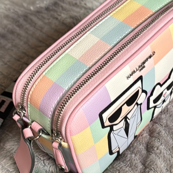 Karl Lagerfeld Multicolor Checkered Crossbody Bag - Picture 6 of 10